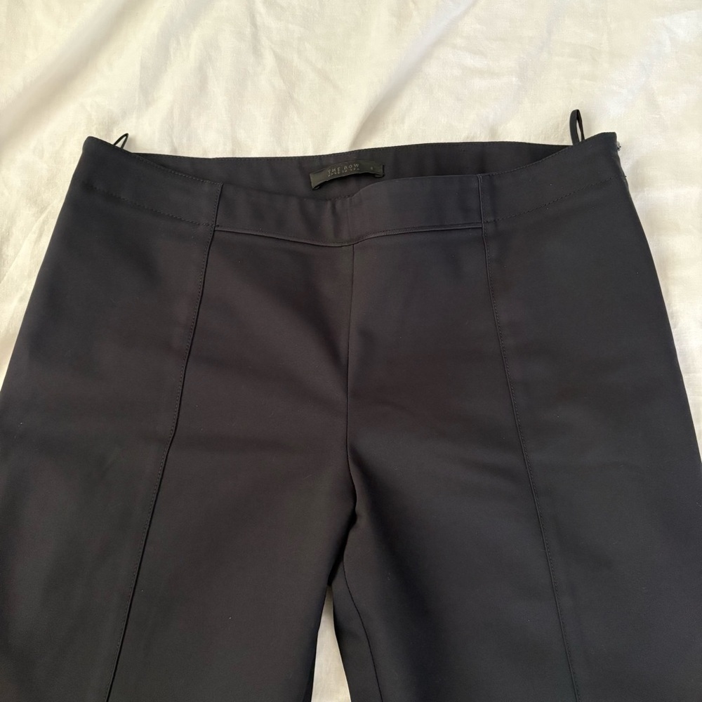 The Row sz 8 Straight Leg Pants in Black Cotton Career Luxury - Picture 5 of 10